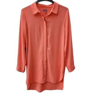 Vince Camuto Peach Women's Button-Down Blouse